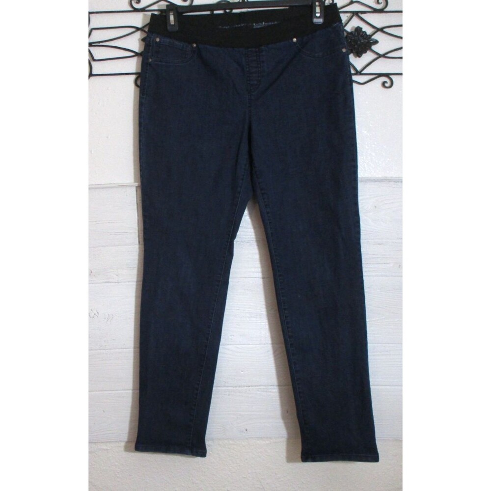 INC International Concepts Pull On Jeans Women's Size 14 Blue Stretch